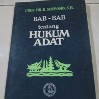 Bab-bab tentang hukum adat