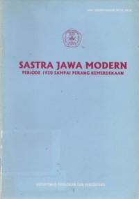 SASTRA Jawa Modern : periode 1920 sampai perang kemerdekaan