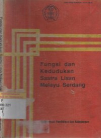 Fungsi dan Kedudukan Sastra Lisan Melayu Serdang