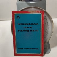 Beberapa catatan tentang psikologi hukum
