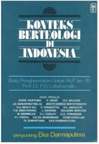 Konteks berteologi di indonesia : buku penghormatan untuk HUT ke-70 Prof. Dr. P.D. Latuihamallo