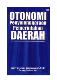Otonomi penyelenggaraan pemerintahan daerah