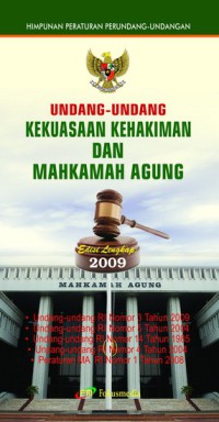 Undang-undang kekuasaan kehakiman dan mahkamah agung