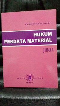 Hukum perdata material jilid 1