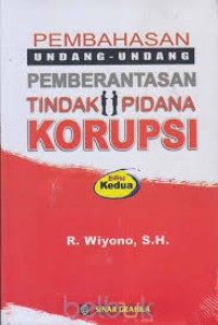 Pembahasan undang-undang pemberantasan tindak pidana korupsi