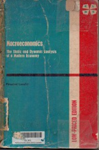 Macroeconomics : the static and dynamic analysis of a monetary economic