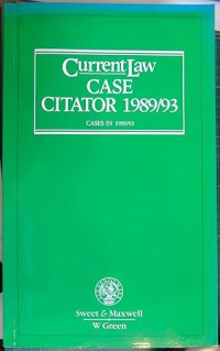 Current law legislation citator 1989-93